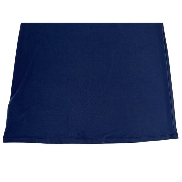 MICHAEL‎ Michael Kors Tank Dress Buckle Accent Navy Large Sleeveless Draped Neck - Picture 6 of 8